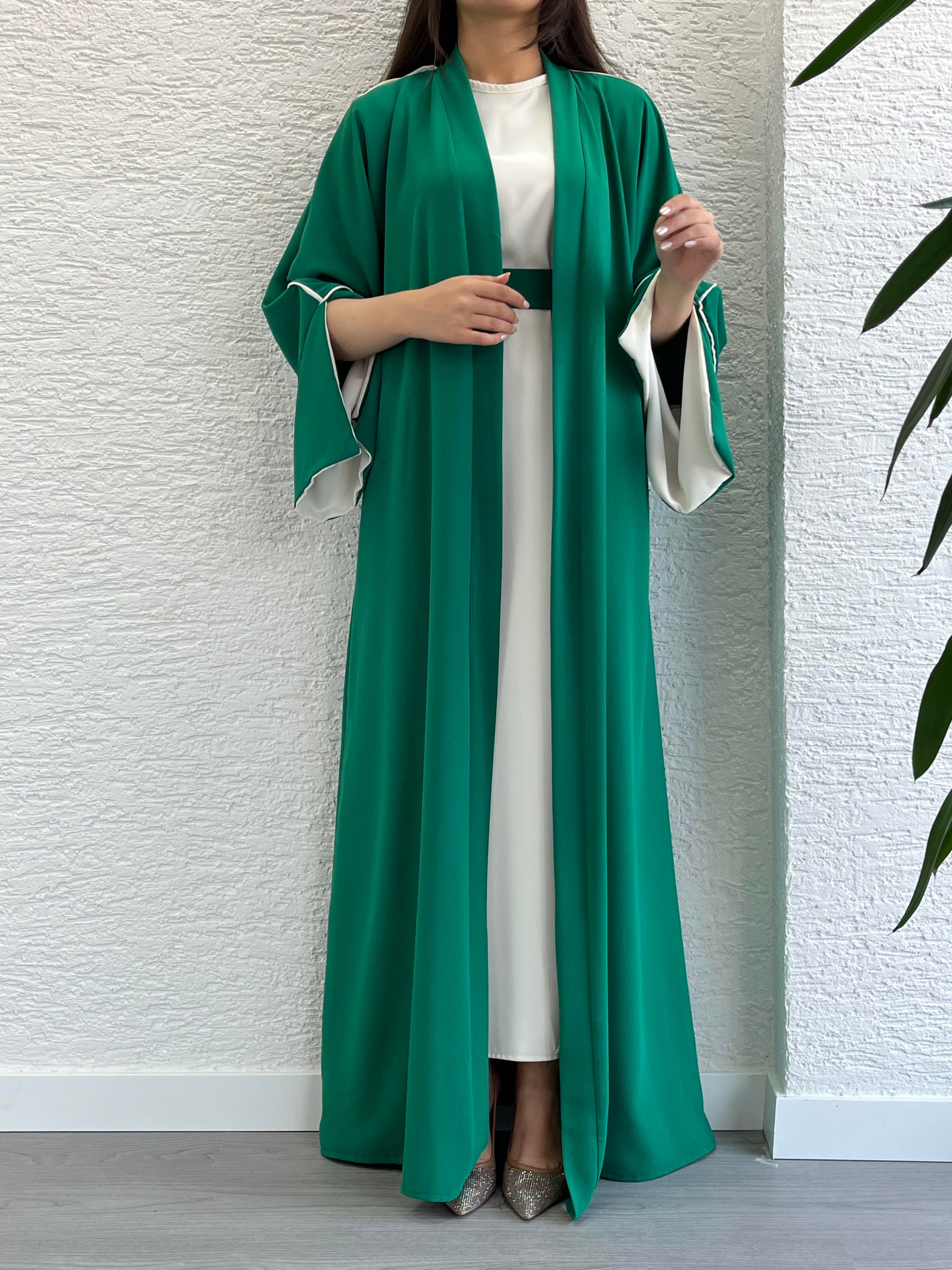 Yeşil Ayça Abaya Takım