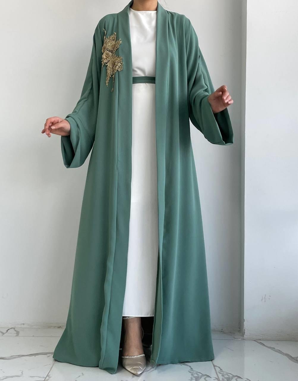 Yeşil Nida Abaya Takım 