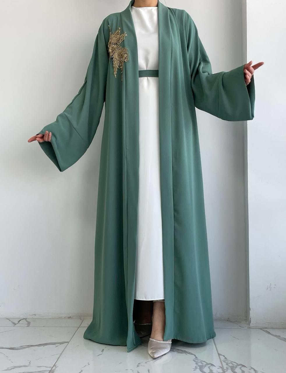 Yeşil Nida Abaya Takım 