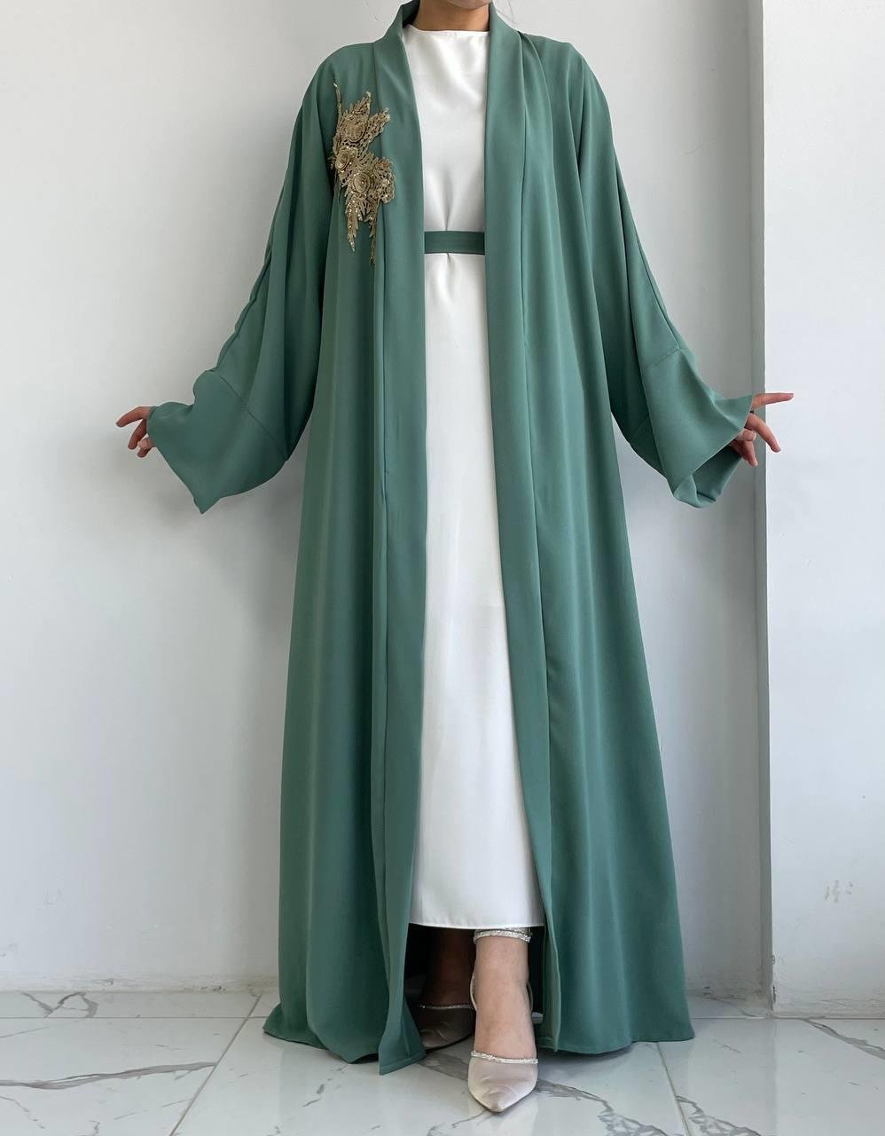 Yeşil Nida Abaya Takım 