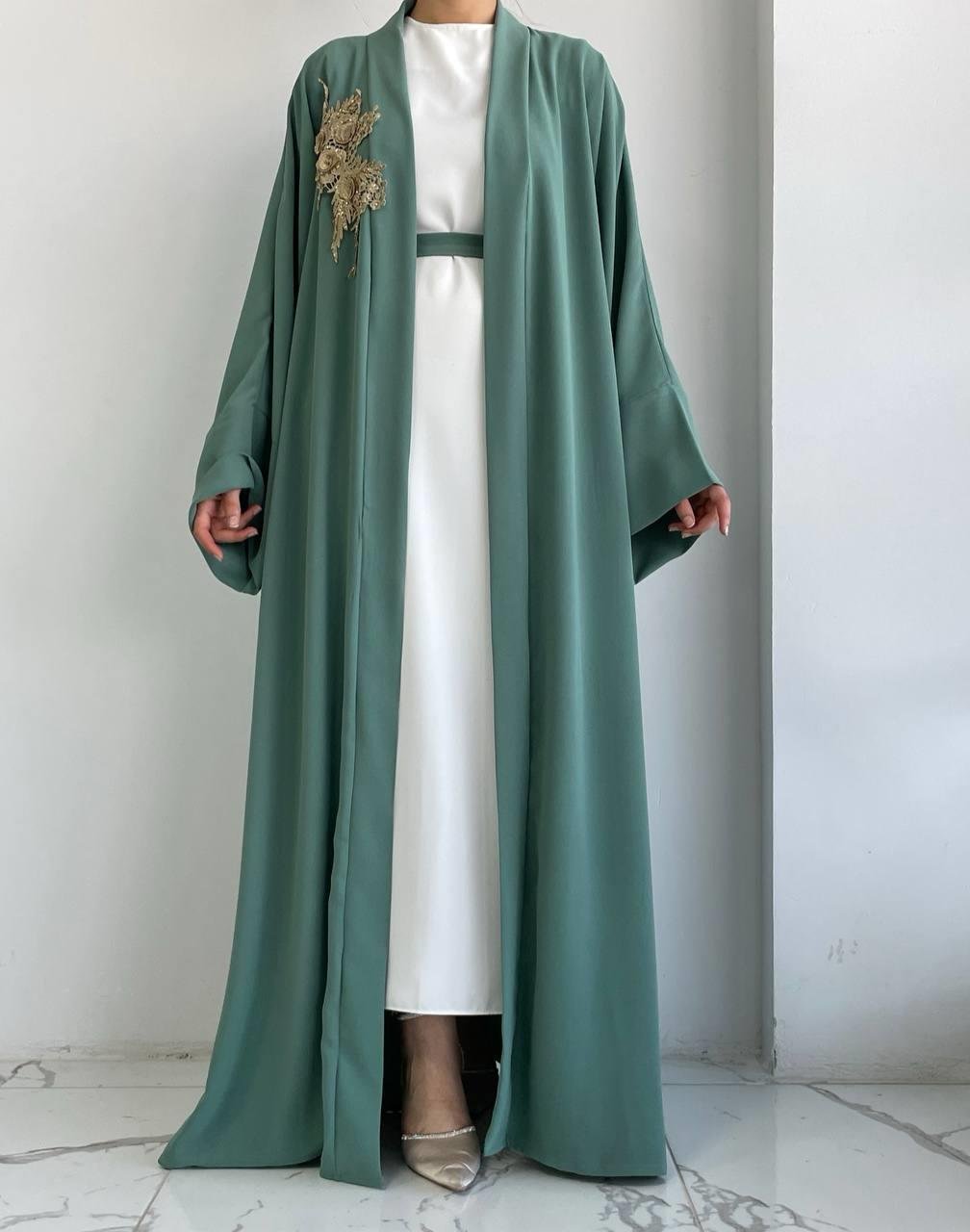 Yeşil Nida Abaya Takım 