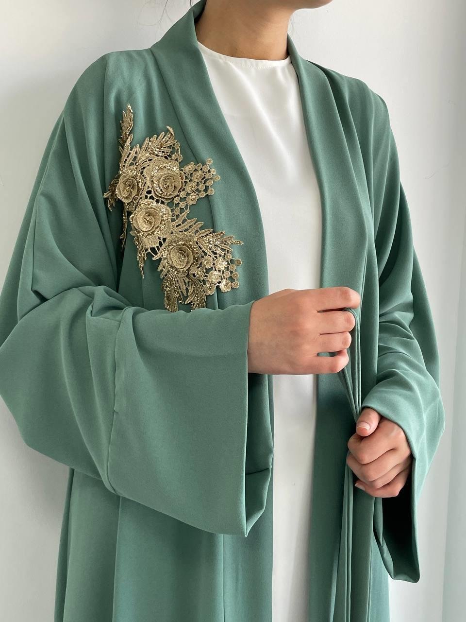 Yeşil Nida Abaya Takım 