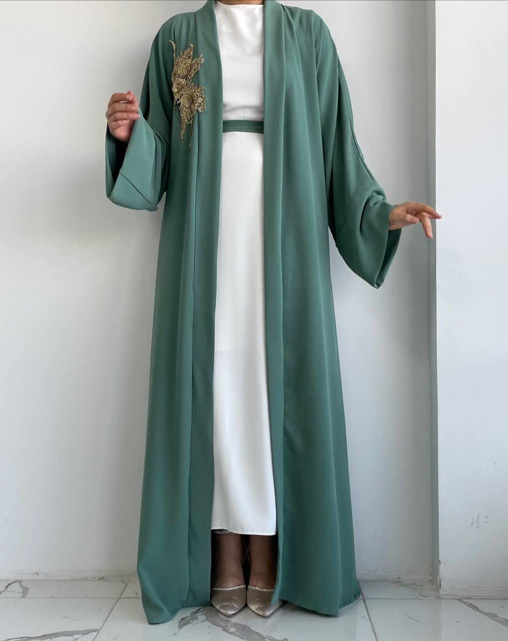 Yeşil Nida Abaya Takım 