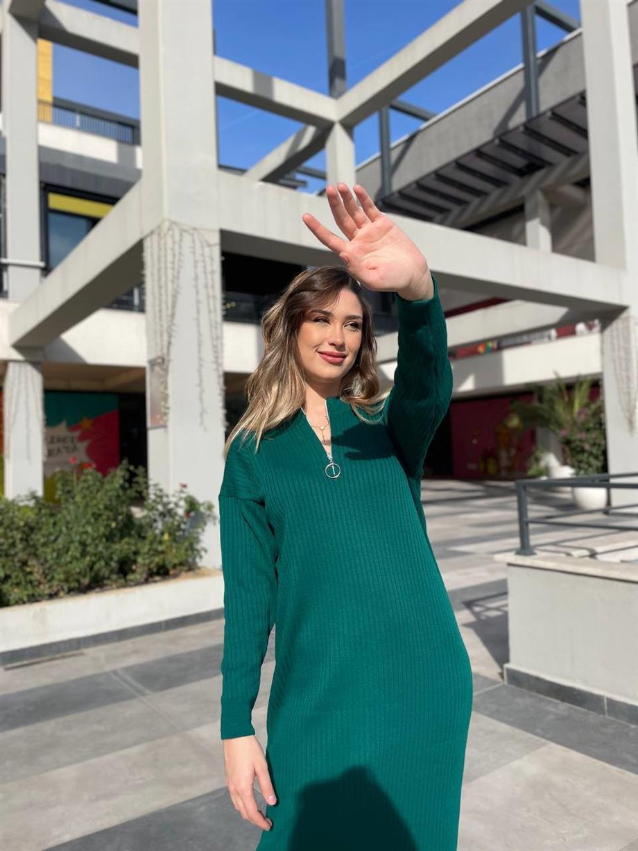 Yeşil Triko Elbise