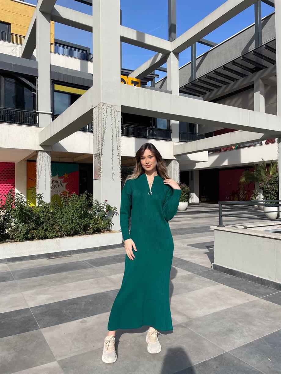 Yeşil Triko Elbise