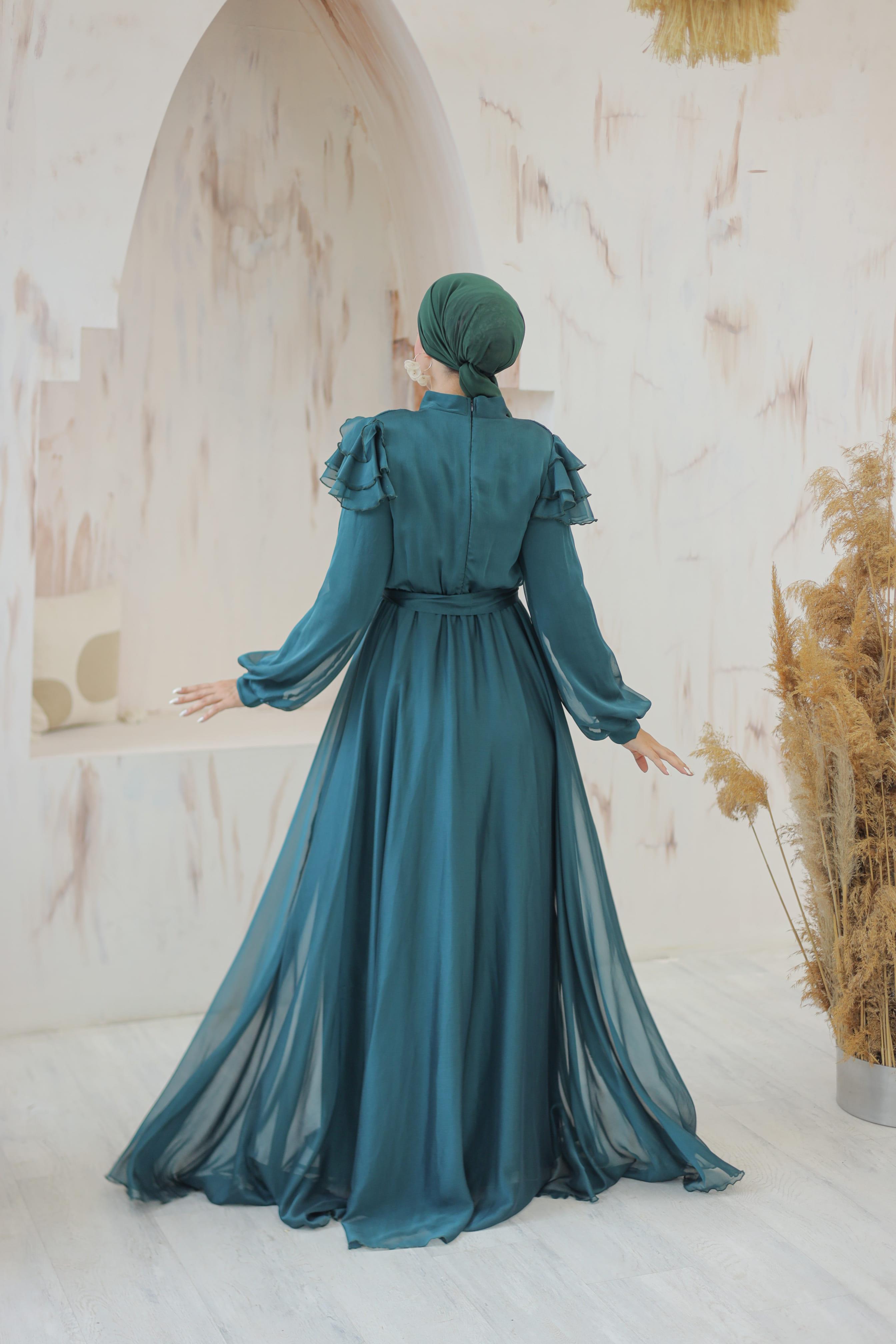 Zümrüt Darla Abiye Elbise