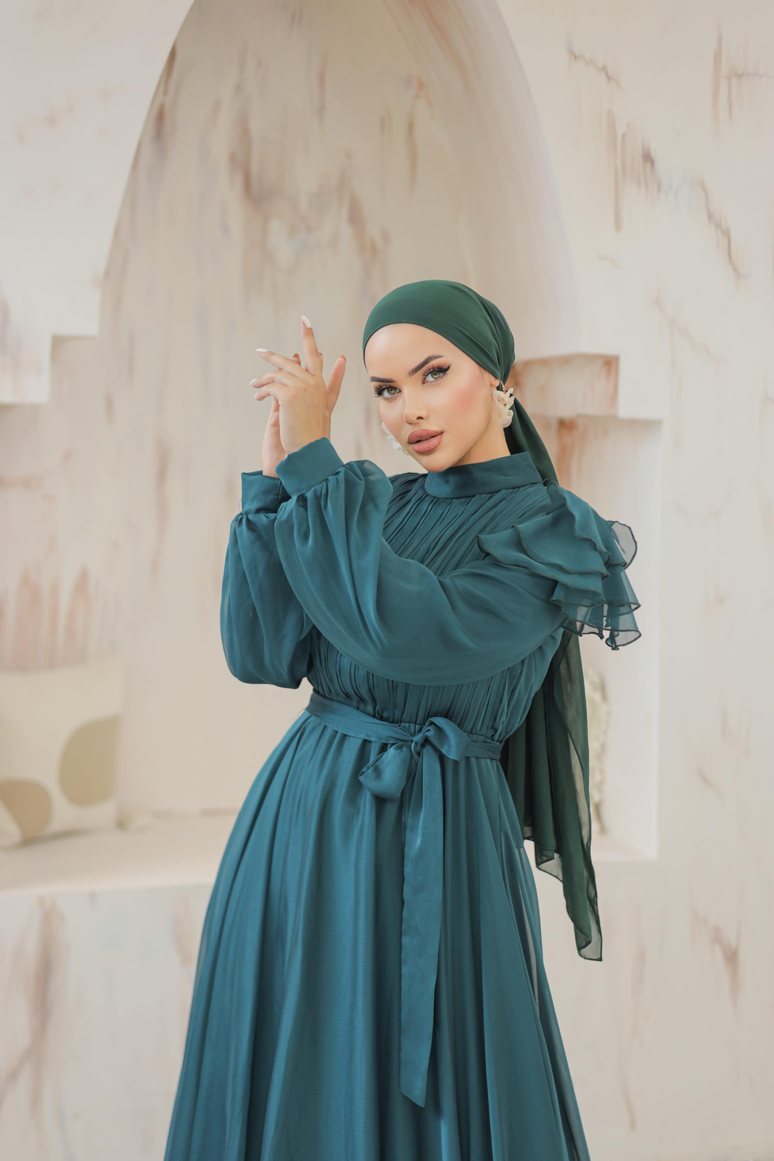 Zümrüt Darla Abiye Elbise