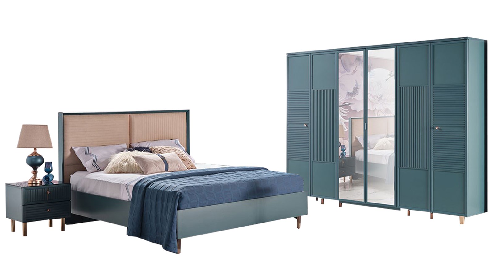 Aren aquagrün Schlafzimmer Set
