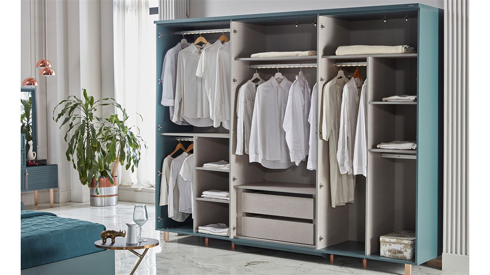 Aren aquagrün Schlafzimmer Set