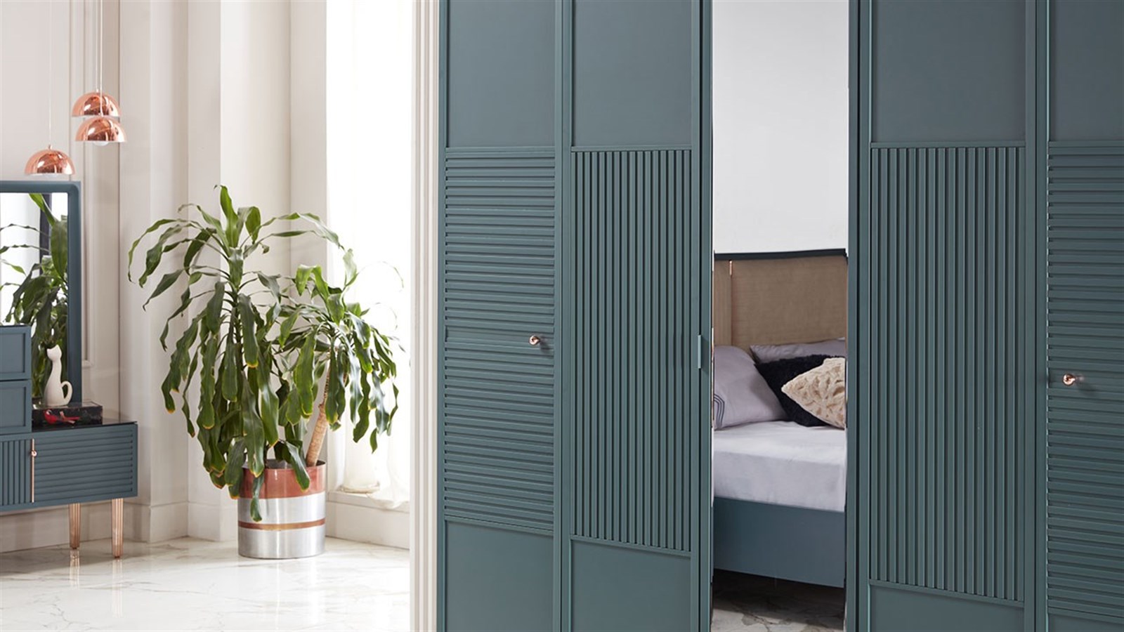 Aren aquagrün Schlafzimmer Set