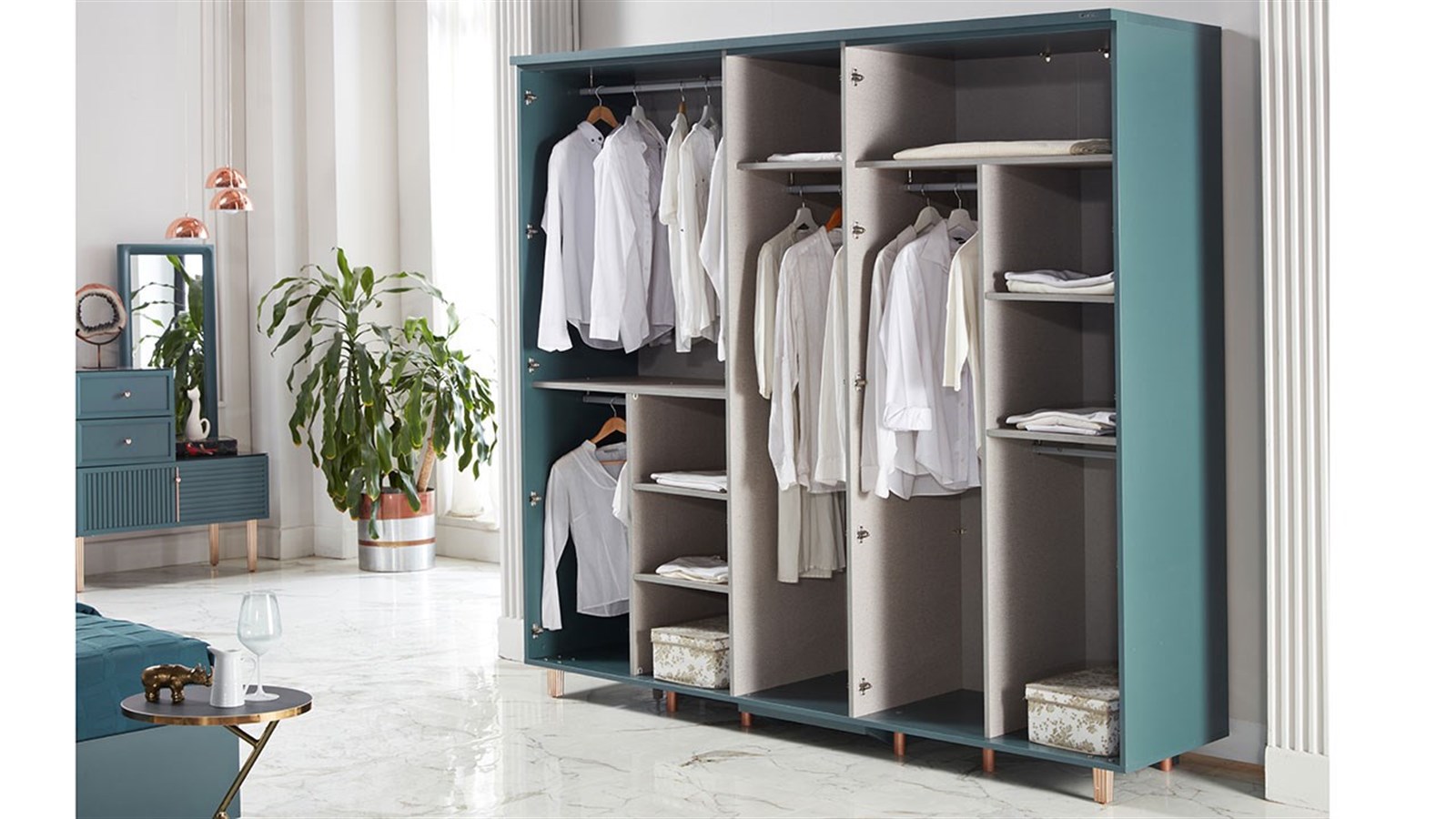 Aren aquagrün Schlafzimmer Set