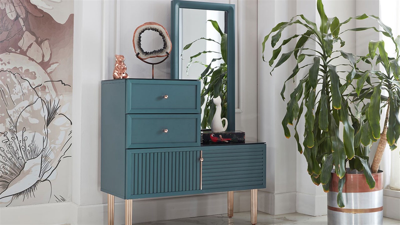 Aren aquagrün Schlafzimmer Set