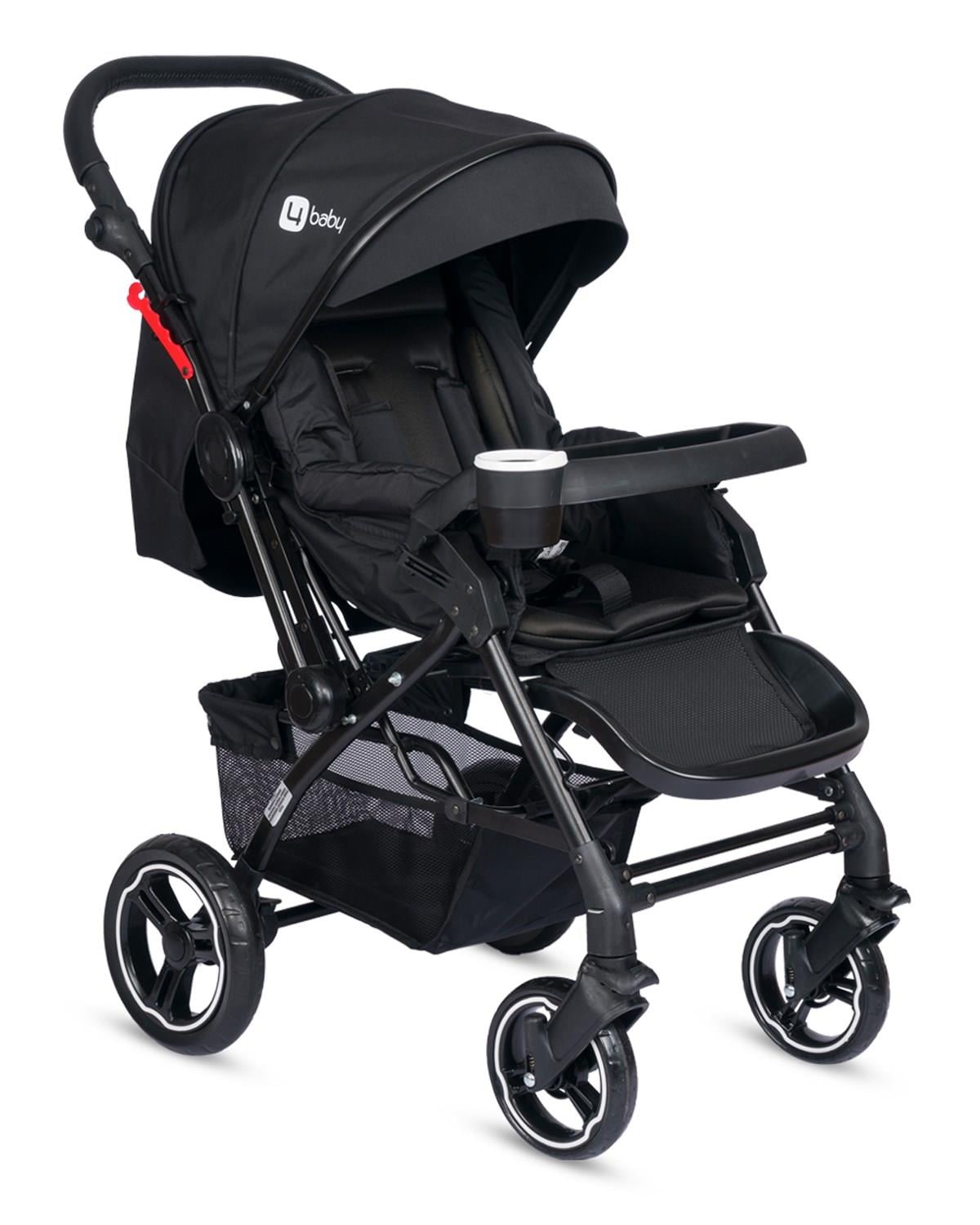 4 Baby AB-352 Sky Active Plus Black Çift Yönlü Bebek Arabası Siyah