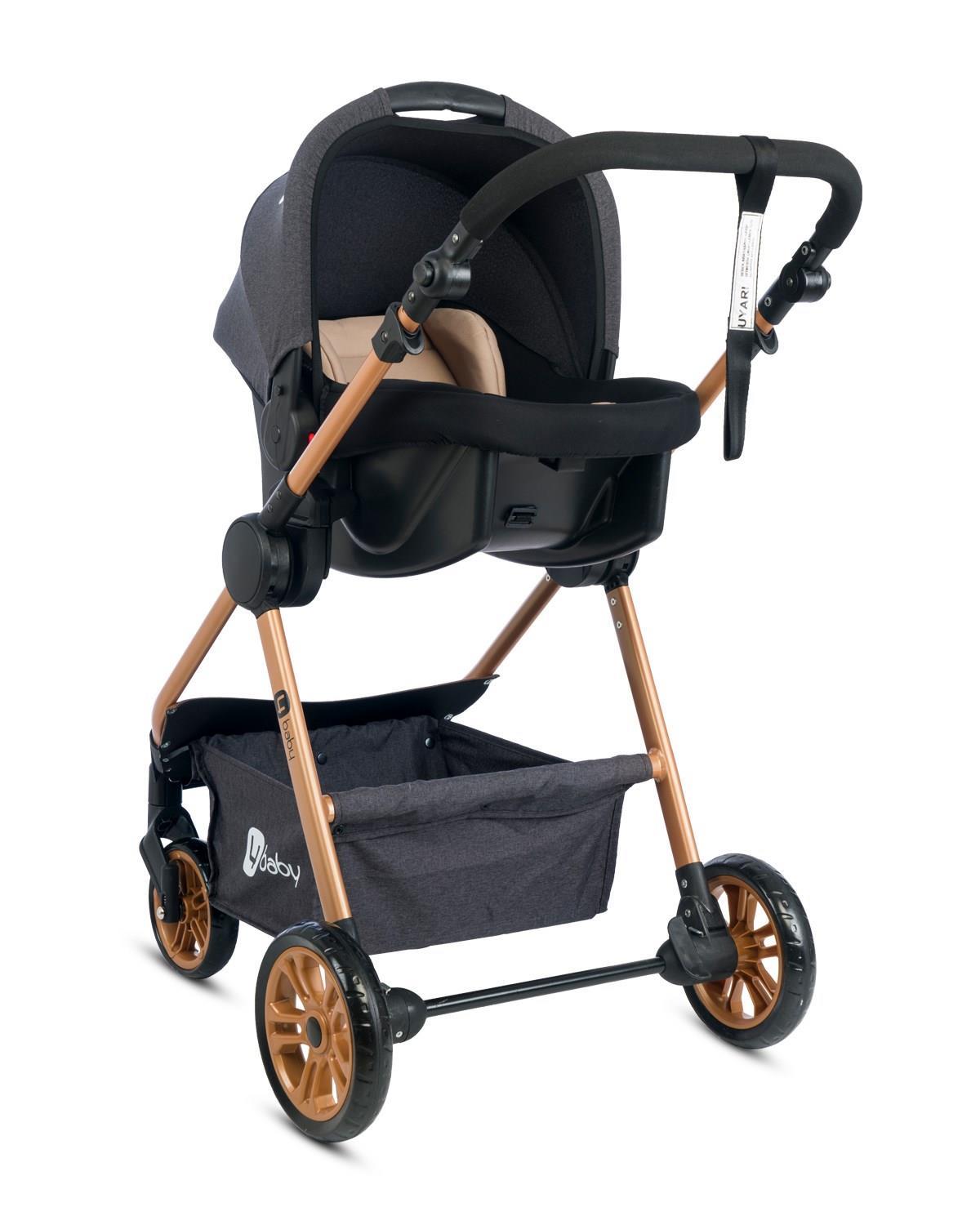 4 Baby AB-490 Comfort Gold Travel Sistem Bebek Arabası Antrasit