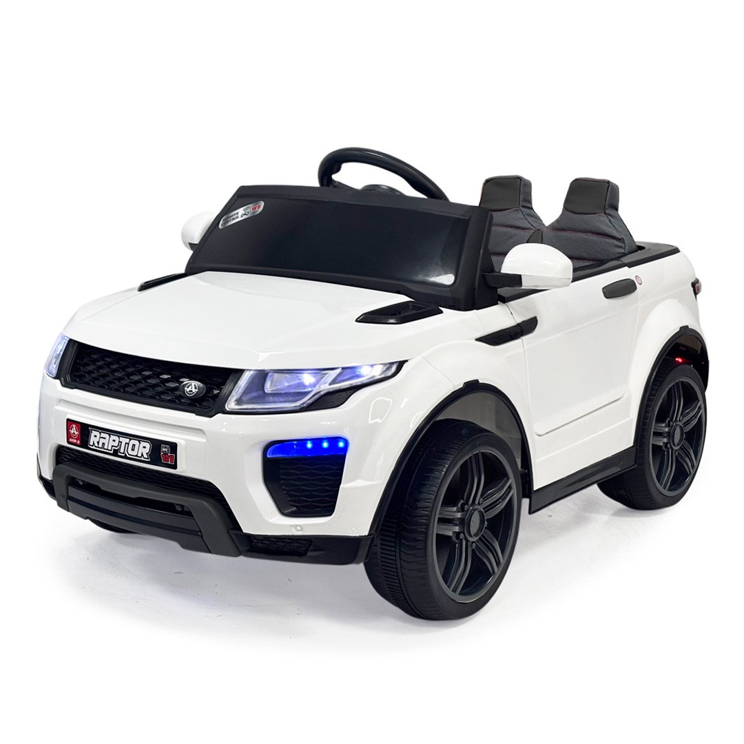 Akar Raptor Uzaktan Kumandalı Akülü Araba Deri Koltuk Hızlı Motor Beyaz