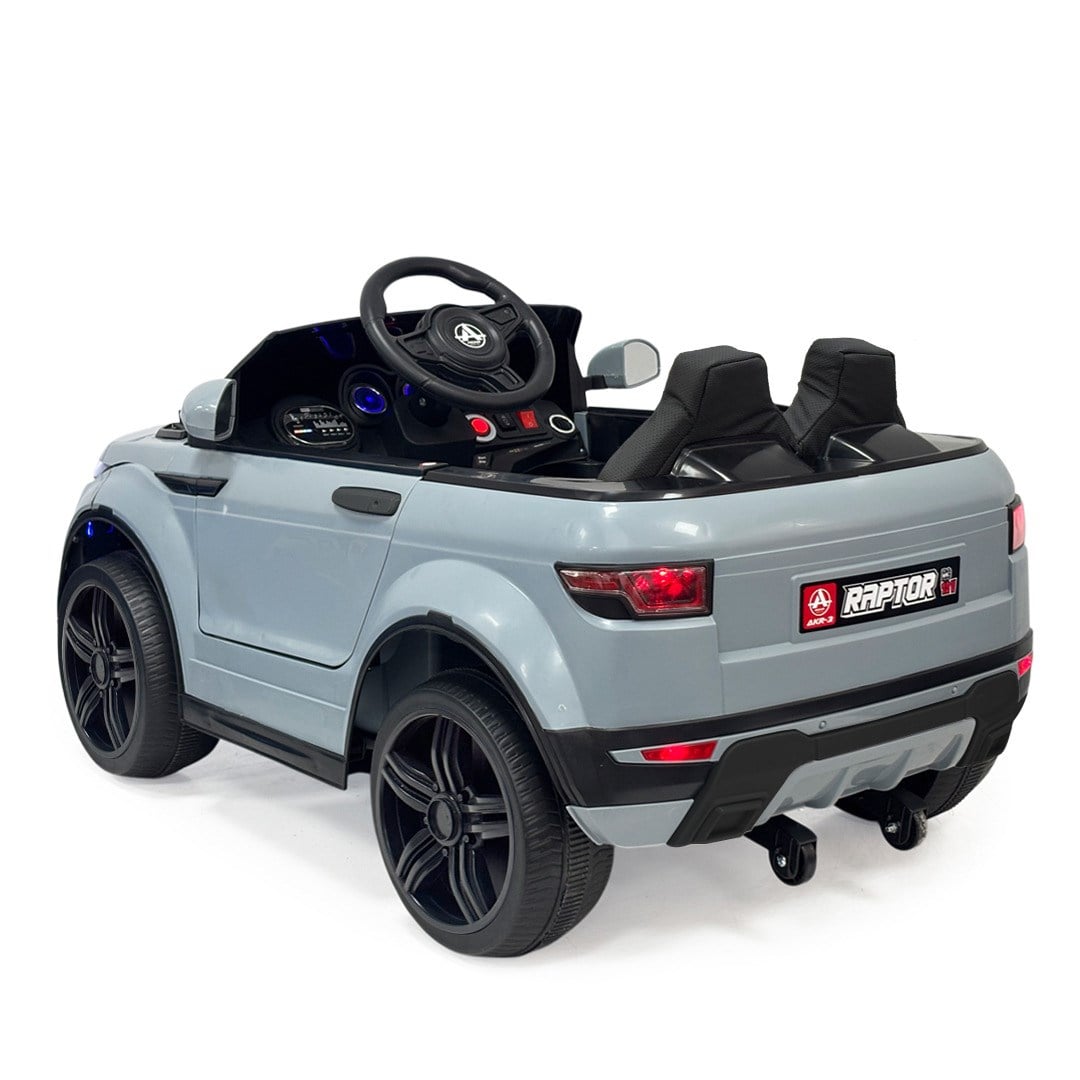Akar Raptor Uzaktan Kumandalı Akülü Araba Deri Koltuk Hızlı Motor Gri