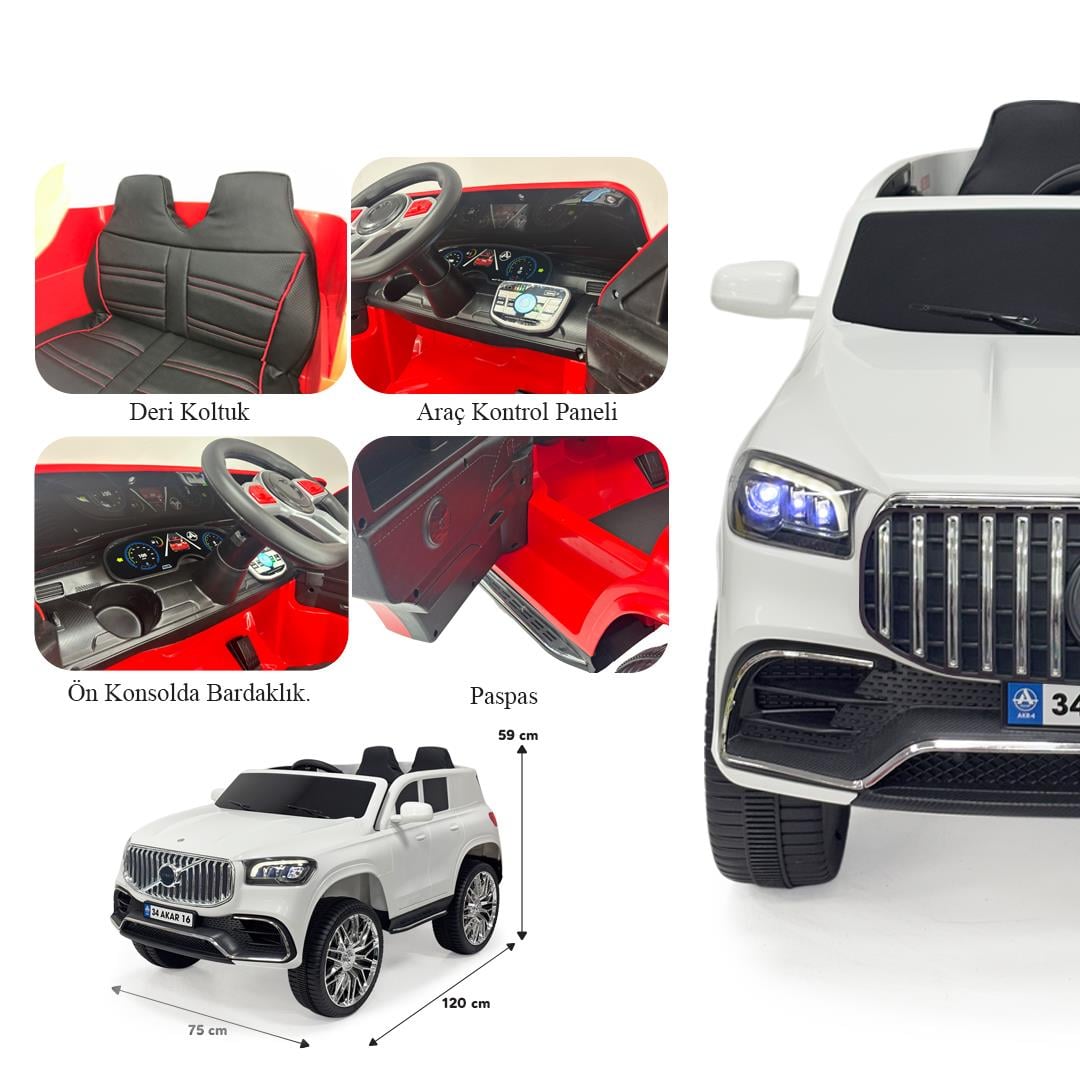 Akar Voyage GT Beyaz Uzaktan Kumandalı 4X2 12 VOLT Akülü Araba(97-220)