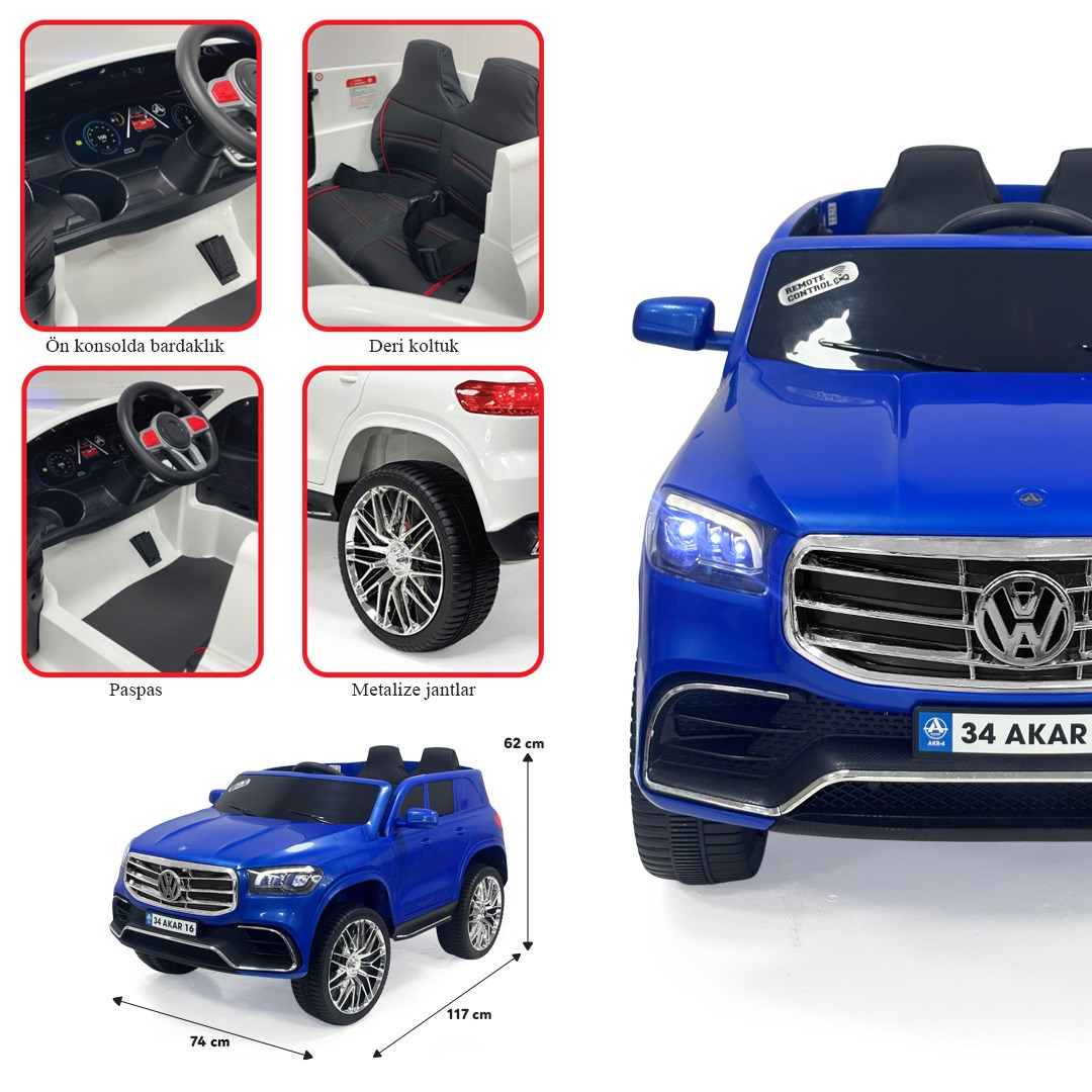 Akar Wınner Komandalı 12 Volt Akülü Araba Okyanus Mavi