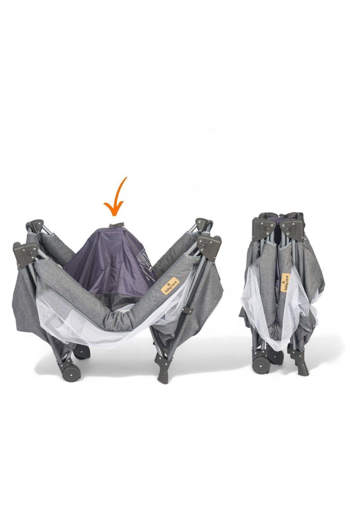 Baby Care Atlantis Anne Yanı Oyun Parkı Otomatik Katlanır 70x120 Cm Kahve
