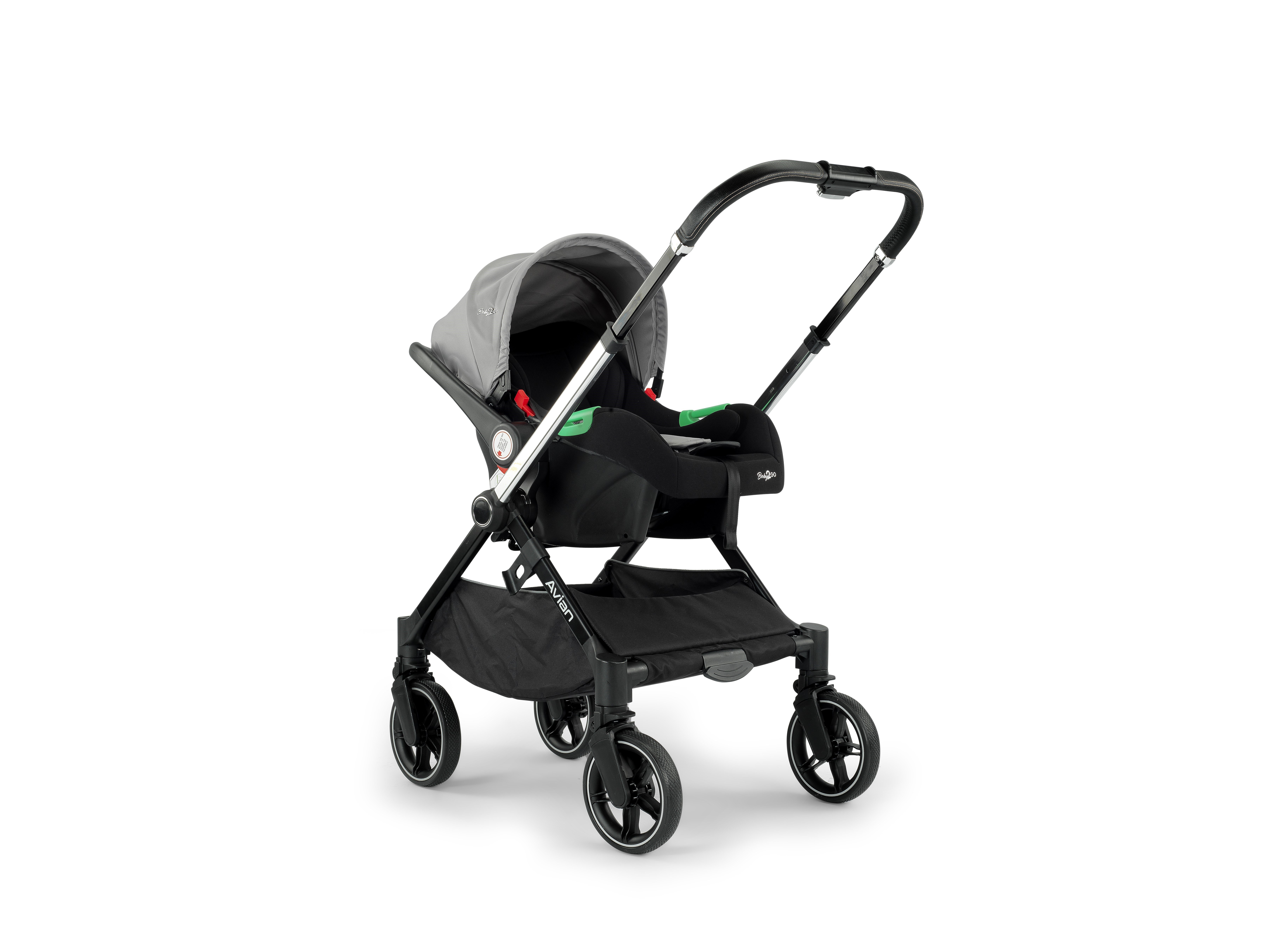 Baby2go Avian Akıllı  360 Teker Travel Sistem Bebek Arabası Gri Yeni Ürün
