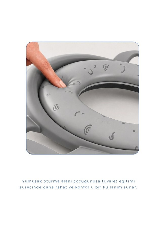 Babyjem 064 Mega Klozet Adaptörü Soft Gri