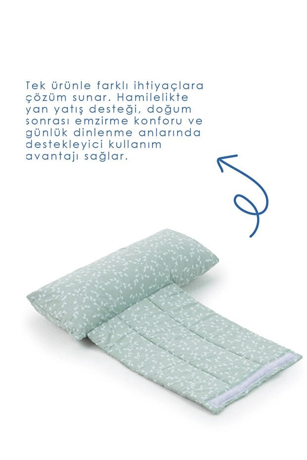Babyjem 198 Sırt Destekli Hamile Ve Emzirme Yast Yeşil Çiçek