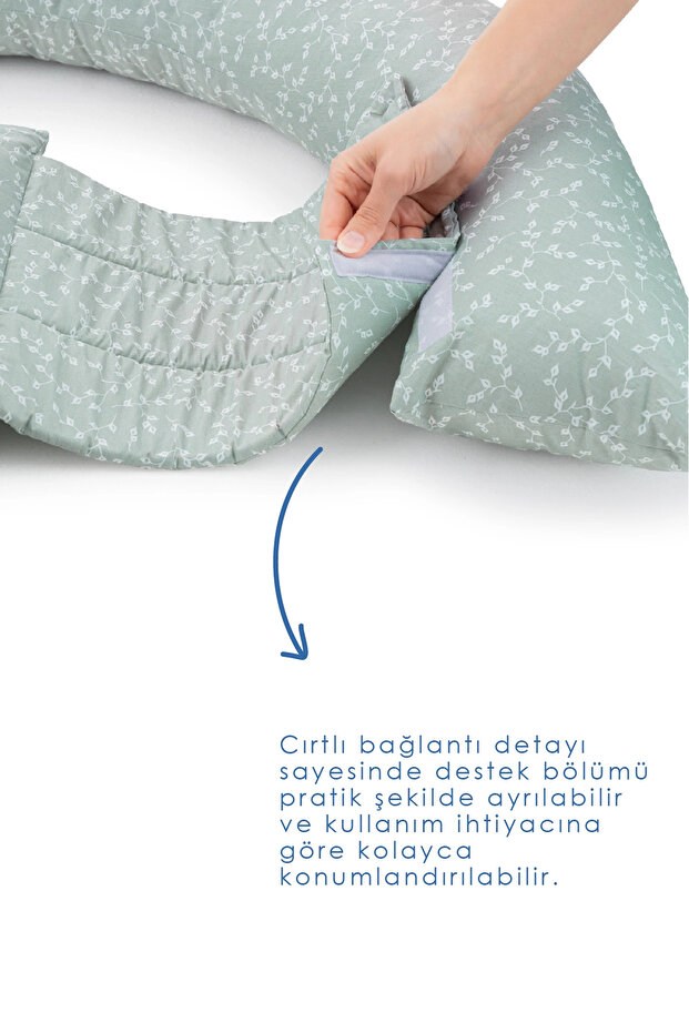 Babyjem 198 Sırt Destekli Hamile Ve Emzirme Yast Yeşil Çiçek