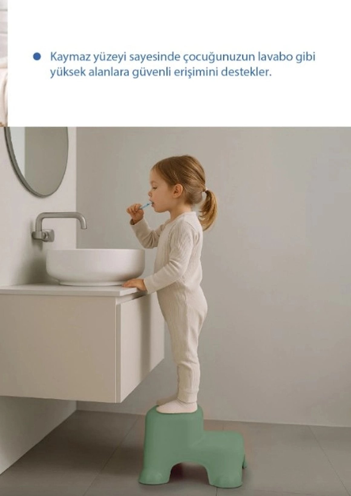 Babyjem 516 Katlı Basamak Çocuk İçin / Soft Yeşil