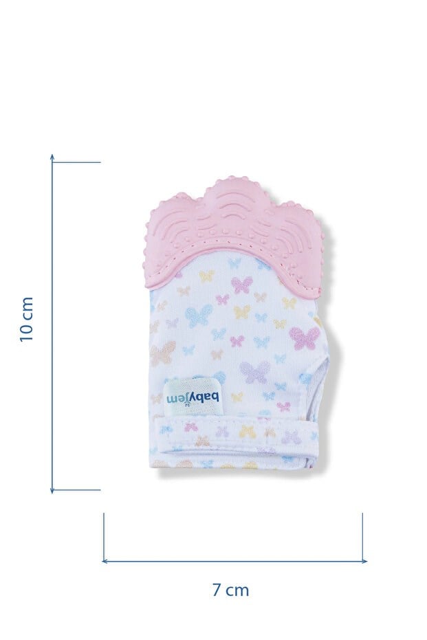 Babyjem 526 Diş Kaşıyıcı Eldiven Ekru Kelebek
