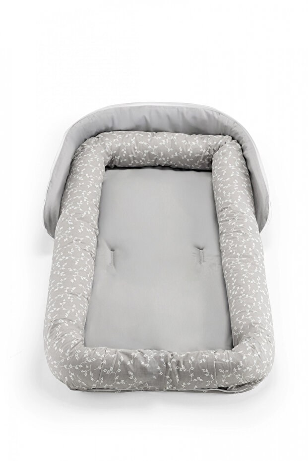 Babyjem 931 Taşınabilir Bebek Yatağı Gri Çiçek