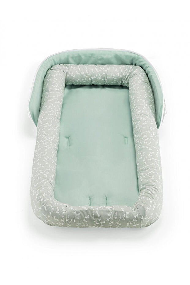 Babyjem 931 Taşınabilir Bebek Yatağı Yeşil Çiçek