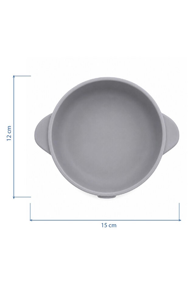 Babyjem 942 Silikon Vakumlu Kase Gri