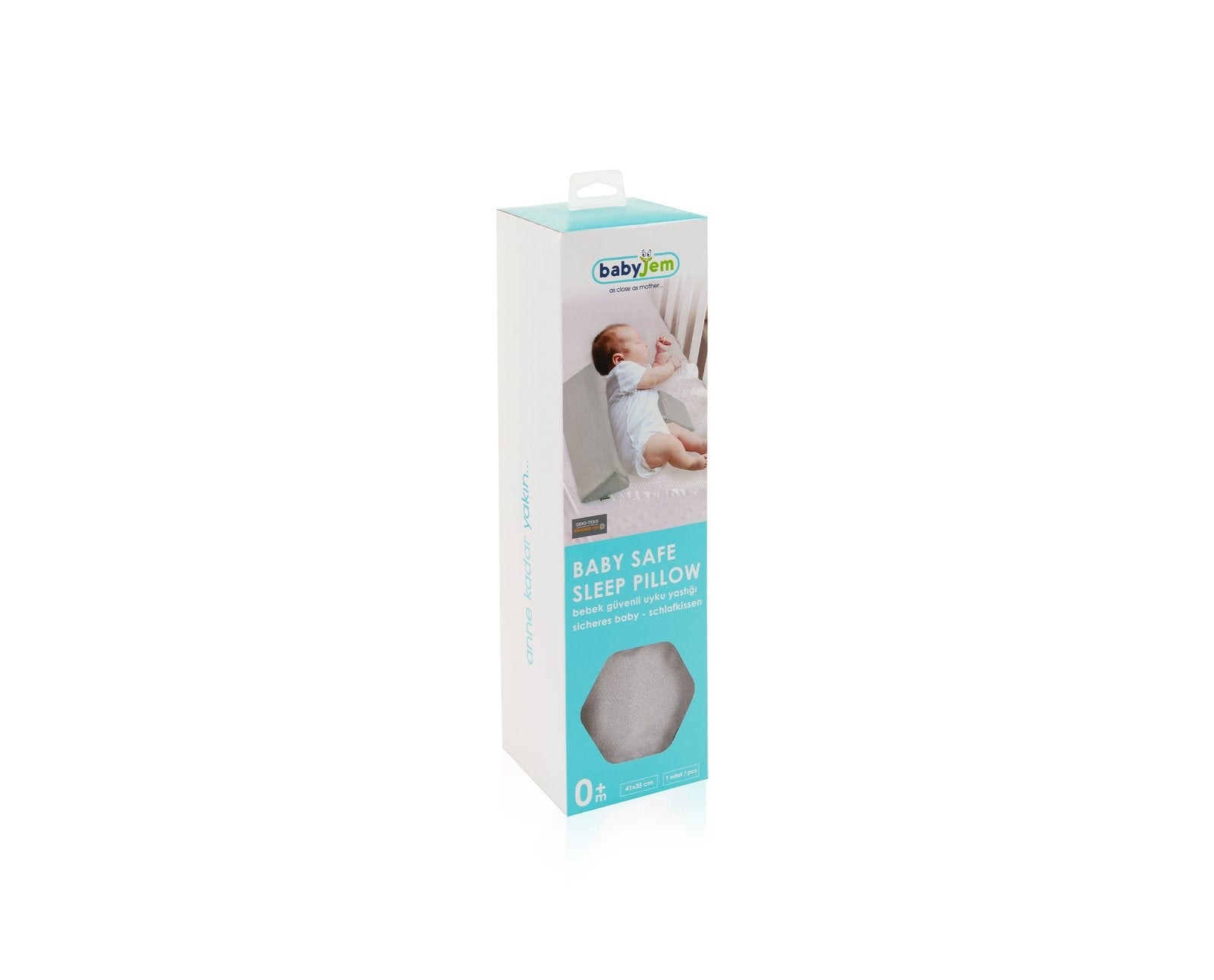 Babyjem Bebek Güvenli Uyku Yastığı Gri 014