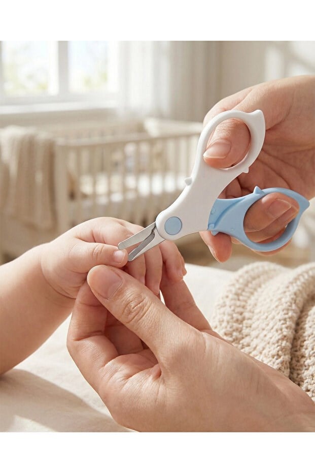 Babymond 4 Parça Bebek Tırnak Bakım Seti  Mavi