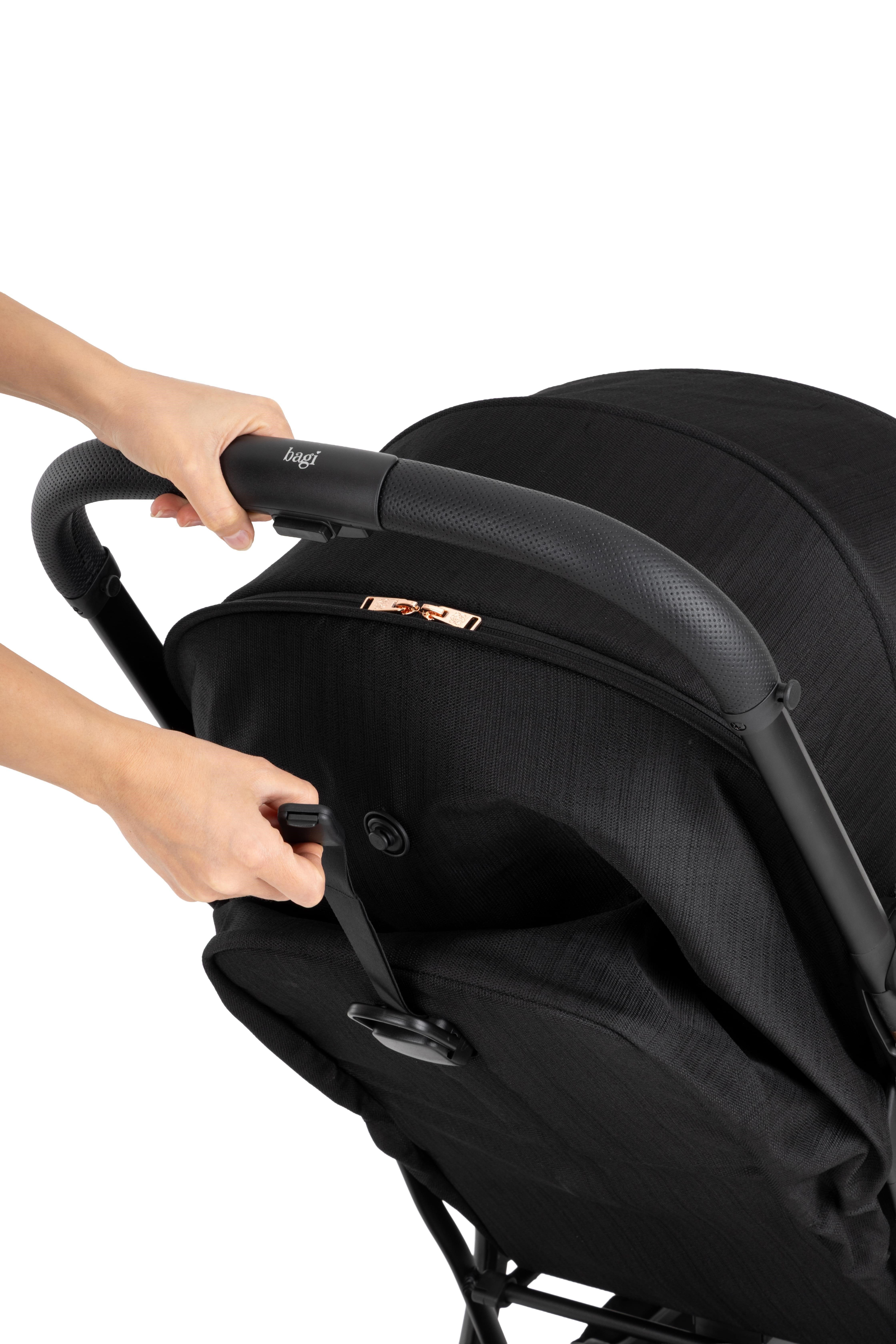 Bagi Atom Kabin Boy Travel Sistem Bebek Arabası Black Gold