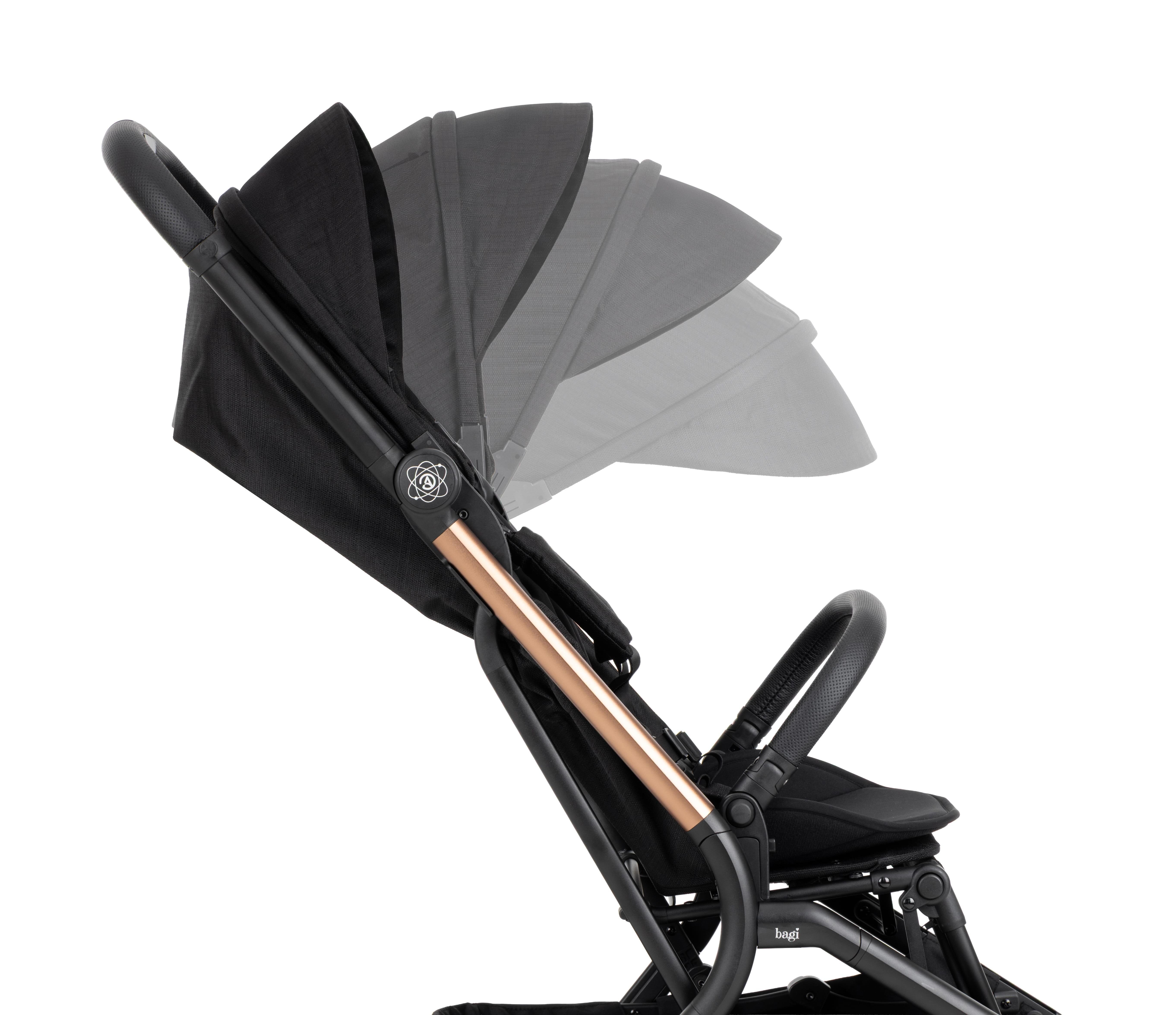 Bagi Atom Kabin Boy Travel Sistem Bebek Arabası Black Gold