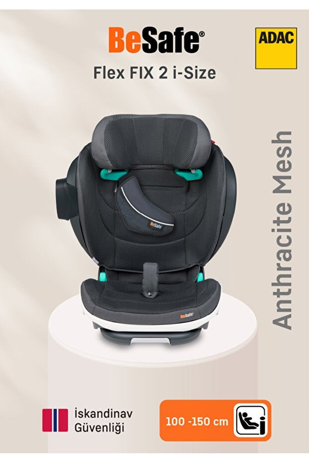 Besafe Flex Fıx 2 15-36 Kg Isofixli Oto Koltuğu Anthracite Mesh
