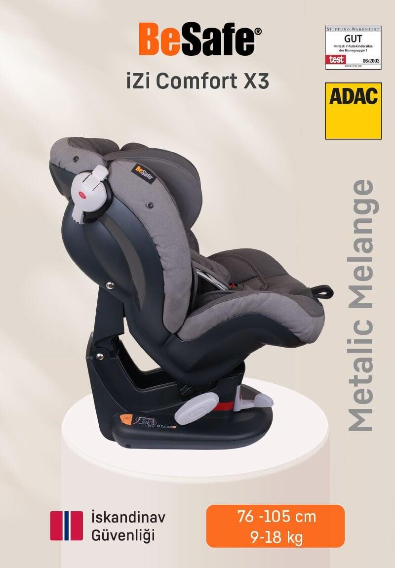 Besafe İzi Comfort X3 9-18 Kg. Oto Koltuğu - Metallic Melange