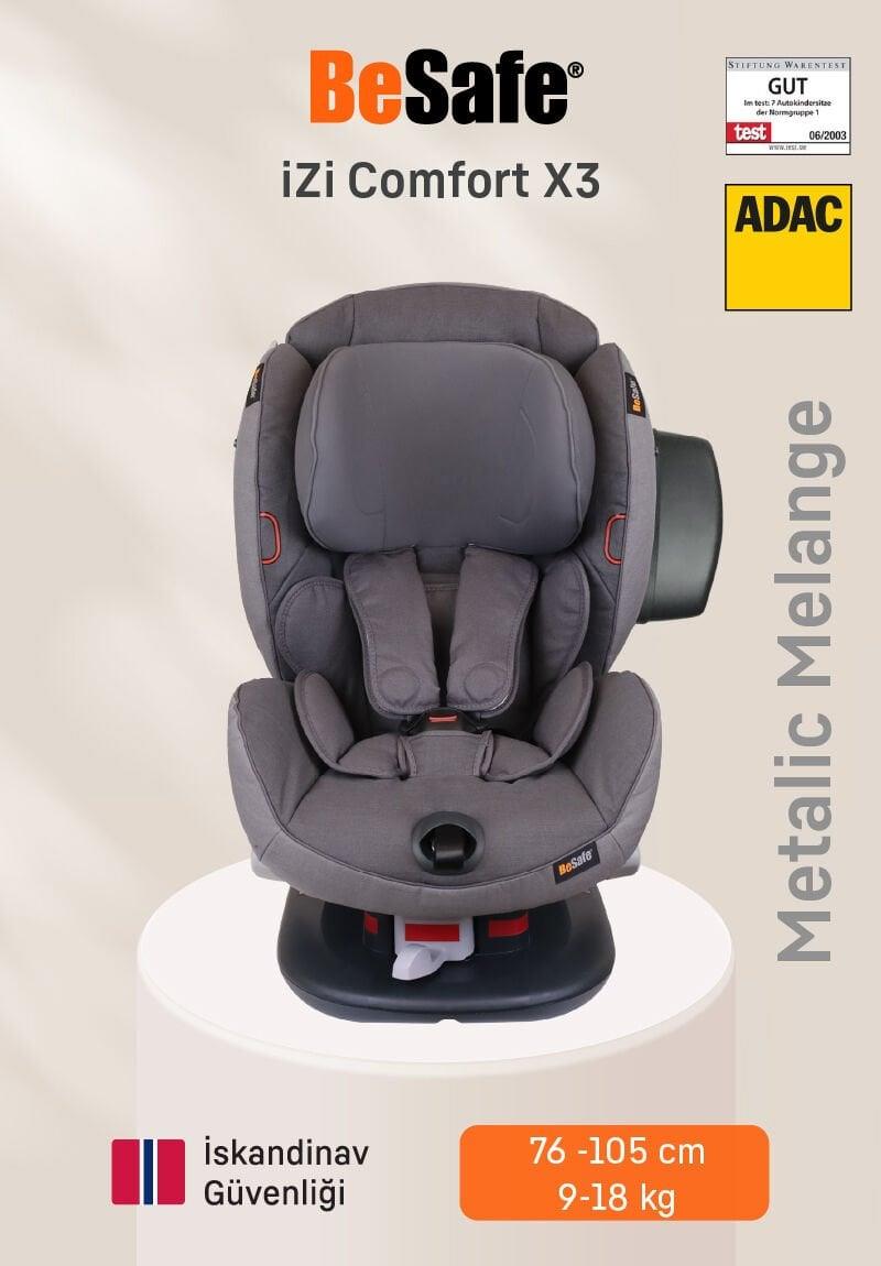 Besafe İzi Comfort X3 9-18 Kg. Oto Koltuğu - Metallic Melange