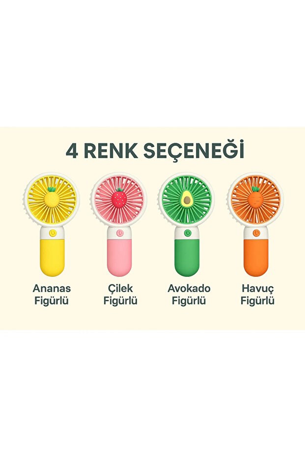 Blic Handheld Fan El Fanı Ve Telefon Standı Karma Renk