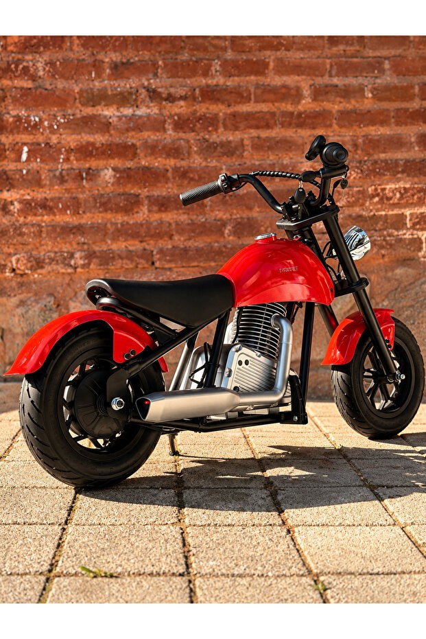 CityMate 36V 180W Chopper Akülü Motor Elden Gazlı Dumanlı Şişme Lastikli Lityum pilli CMT, one size Kırmızı