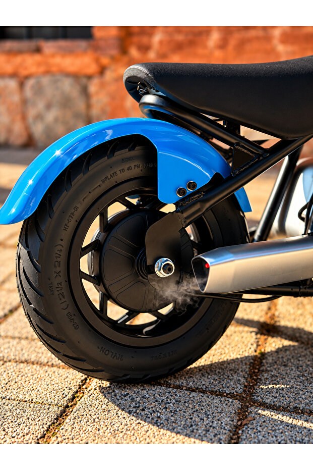 CityMate 36V 180W Chopper Akülü Motor Elden Gazlı Dumanlı Şişme Lastikli Lityum pilli CMT, one size Mavi