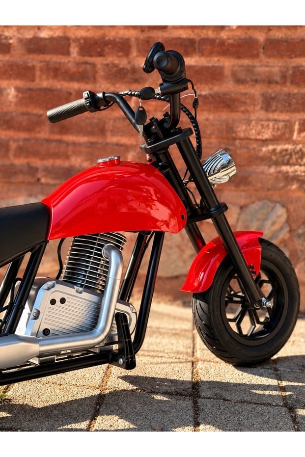 CityMate 36V 180W Chopper Akülü Motor Elden Gazlı Dumanlı Şişme Lastikli Lityum pilli CMT, one size Kırmızı