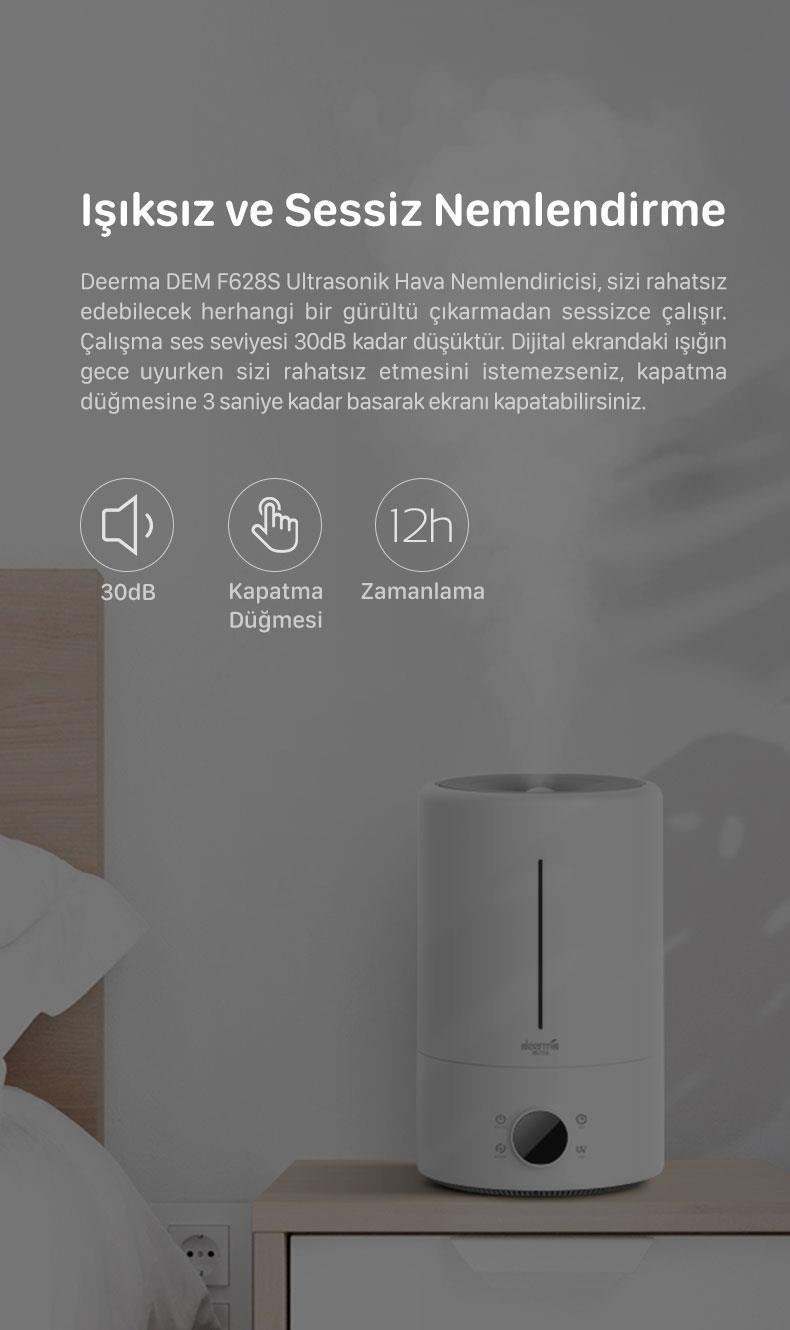 Deerma Ultraviyole Ultrasonik Soğuk Buhar Makinesi F628S