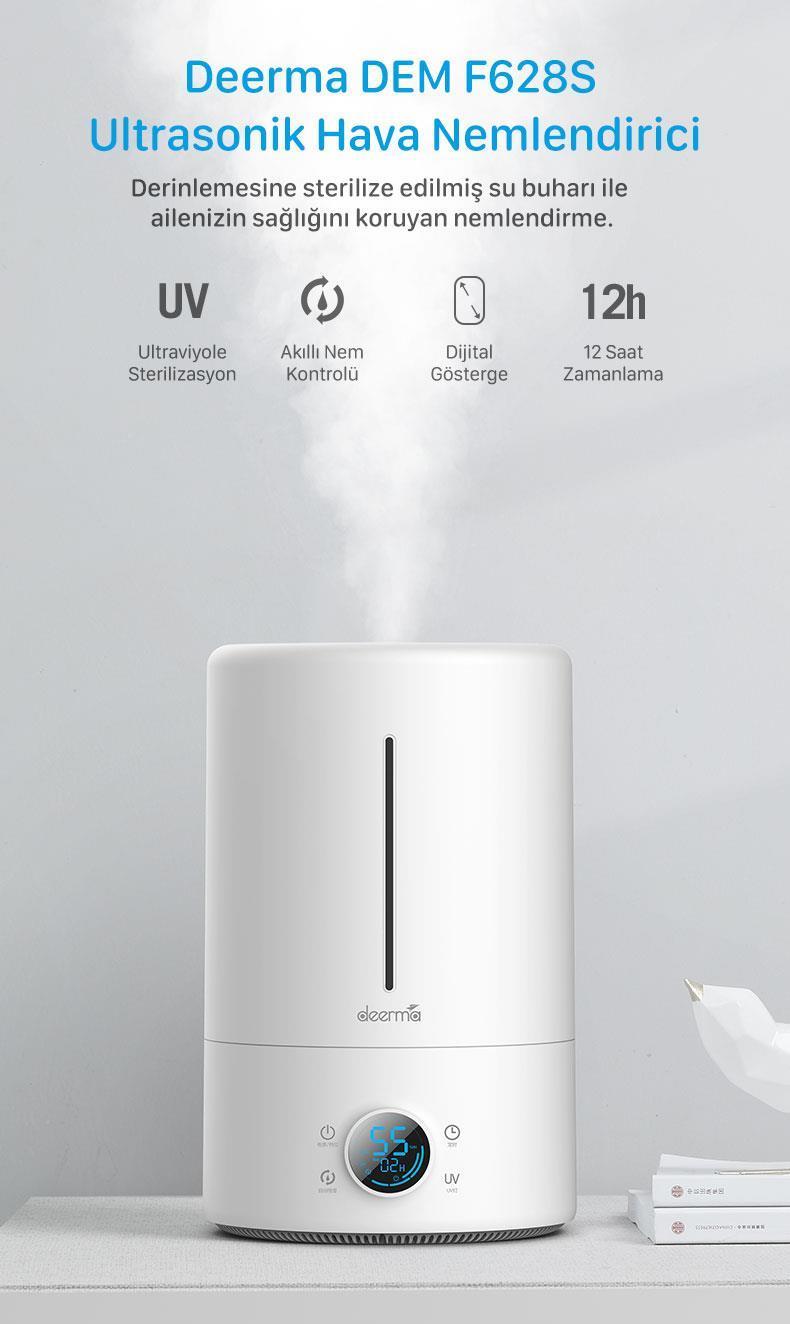Deerma Ultraviyole Ultrasonik Soğuk Buhar Makinesi F628S