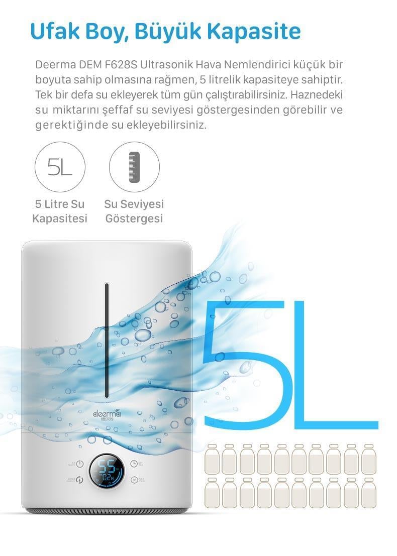 Deerma Ultraviyole Ultrasonik Soğuk Buhar Makinesi F628S