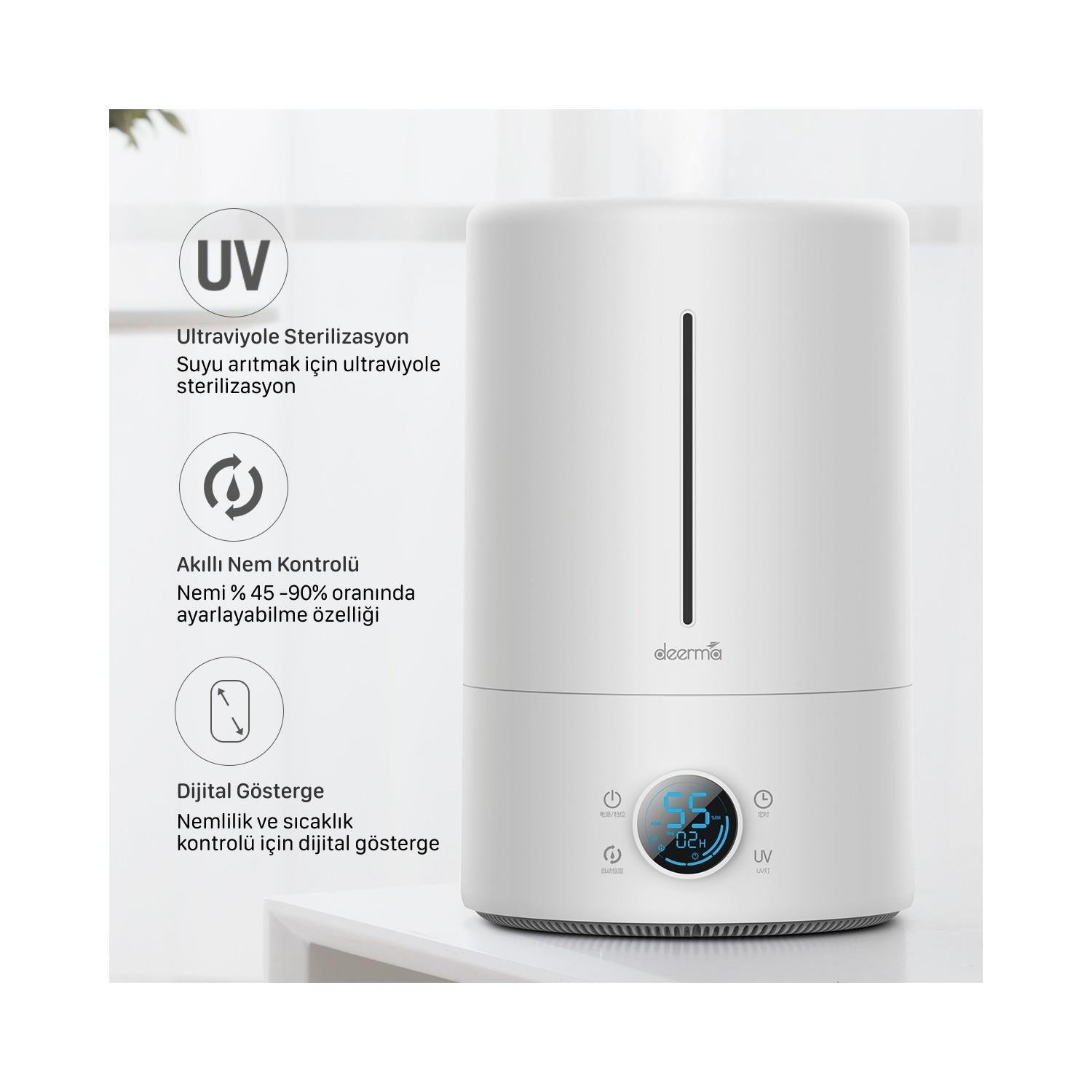 Deerma Ultraviyole Ultrasonik Soğuk Buhar Makinesi F628S