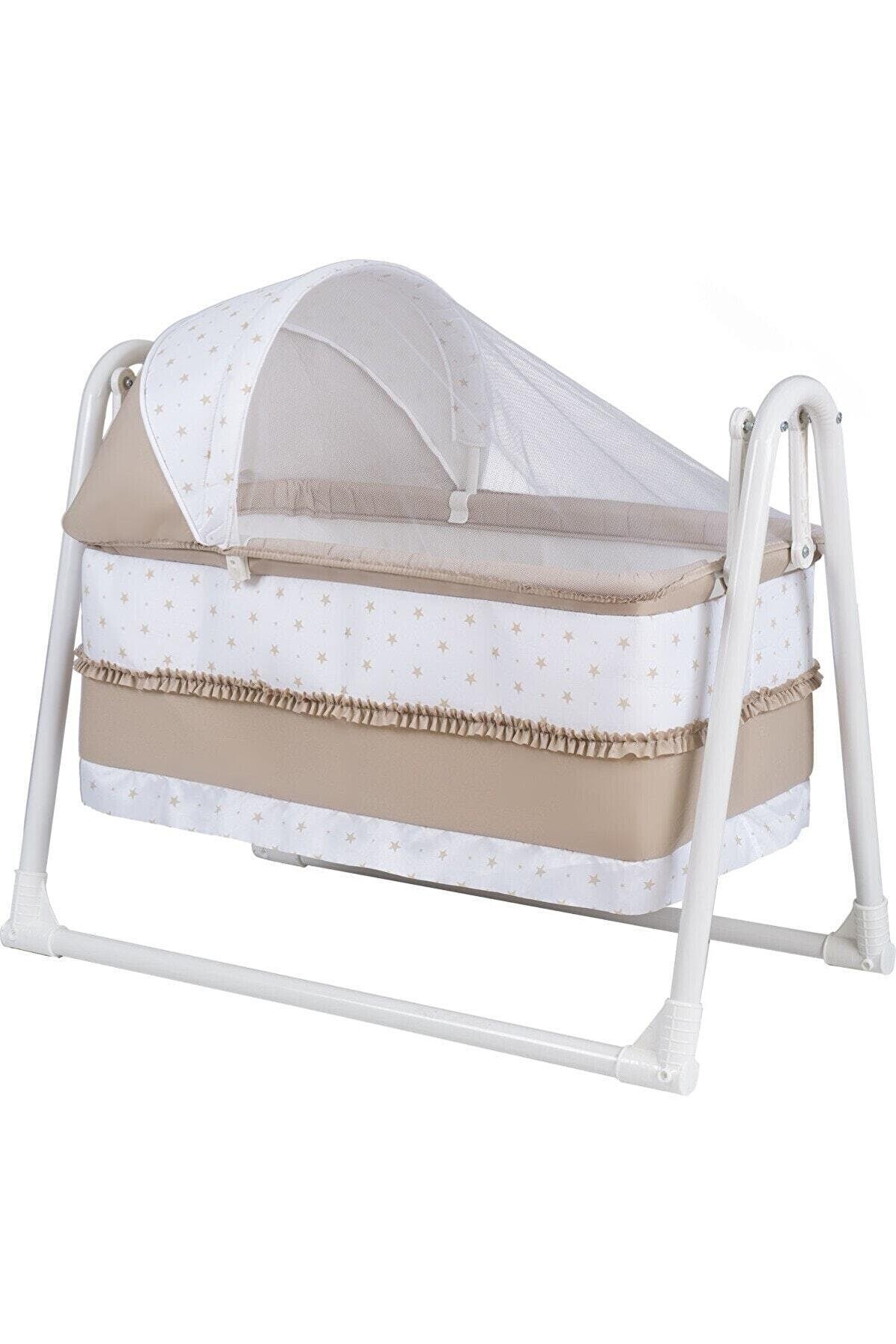 Hilal Lüks Sallanır Tenteli Portatif Sepet Beşik Kahve