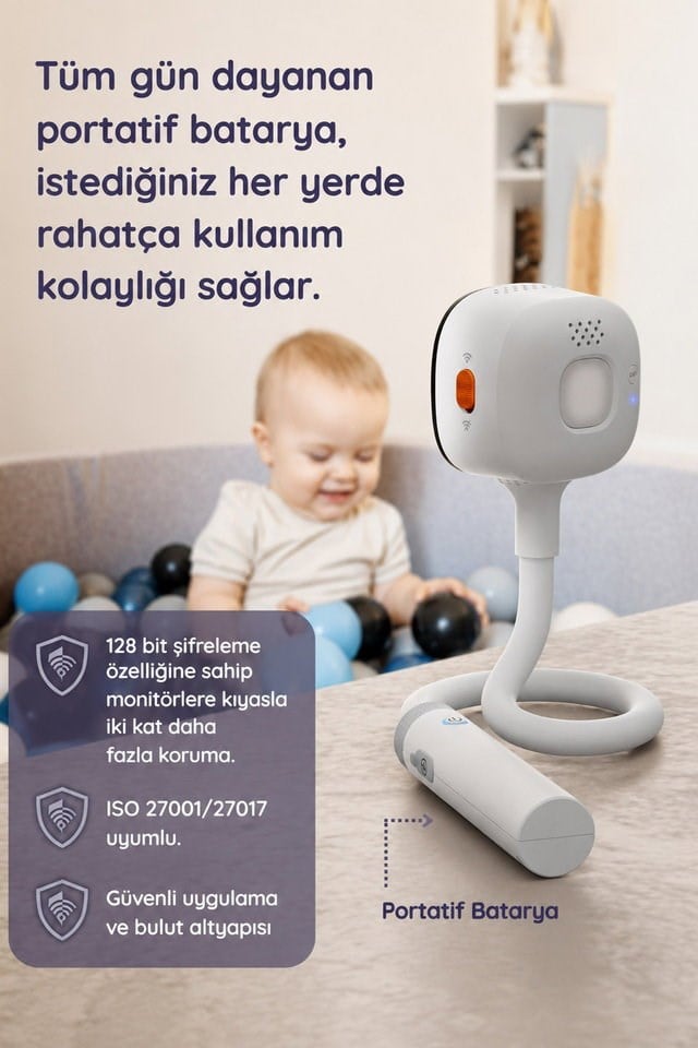 Hubble Gobaby Pro Aı Wifi Connect 5'' Dijital Ekranlı Bebek Kamerası