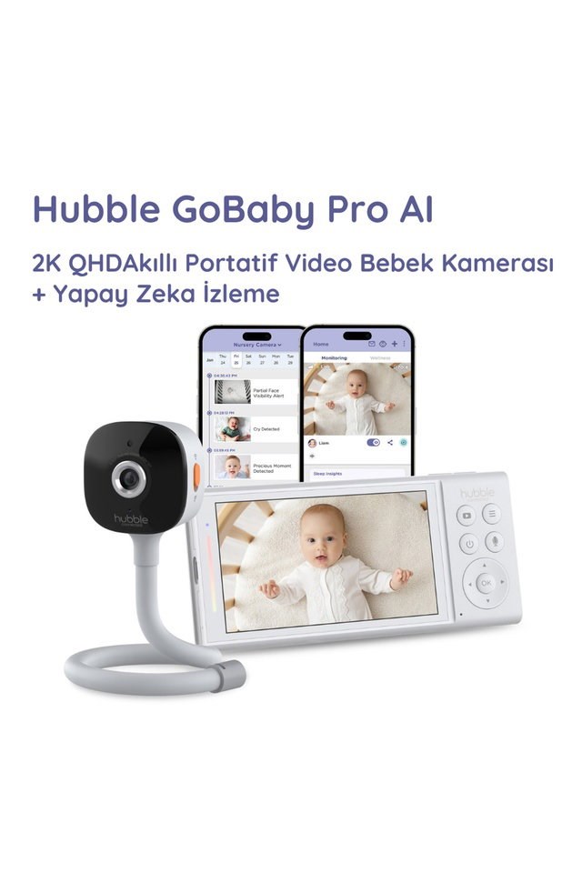 Hubble Gobaby Pro Aı Wifi Connect 5'' Dijital Ekranlı Bebek Kamerası